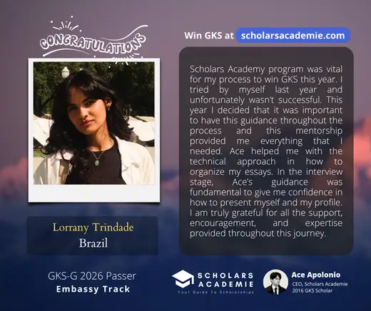 Lorrany Trindade — GKS scholarship winner testimonial